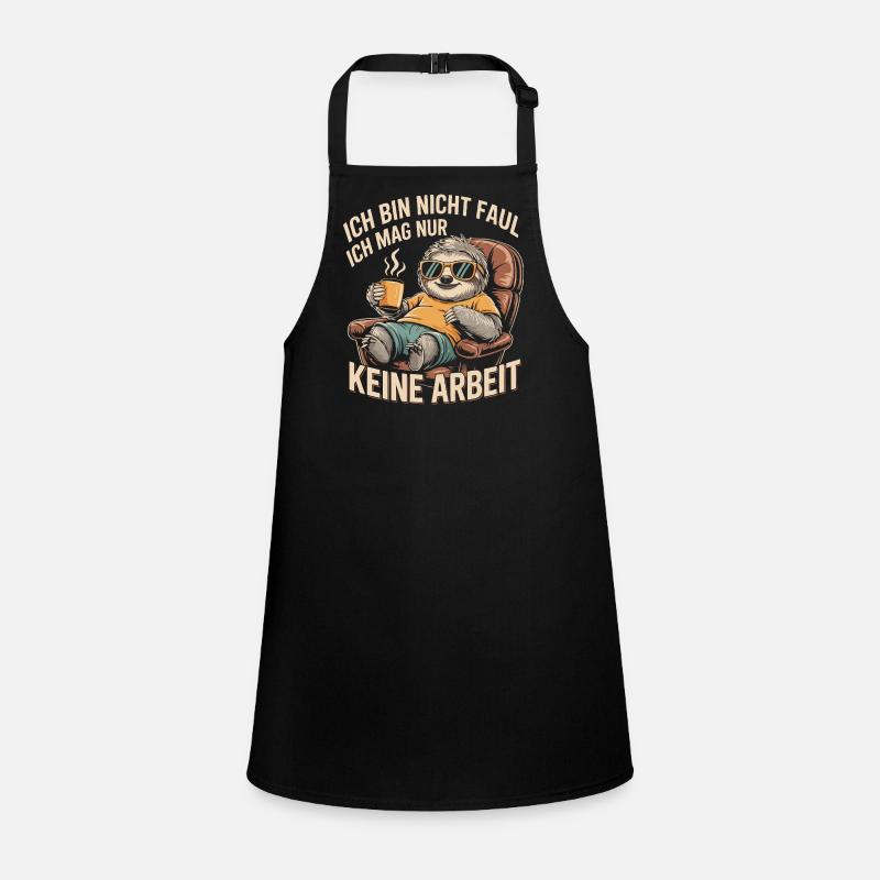 Sloth Saying – No Work, No Stress Children's Apron