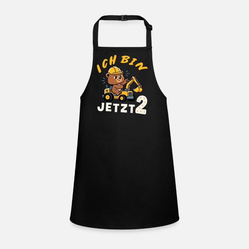 I'm Now 2 – Bear Excavator Construction Worker Design Children's Apron