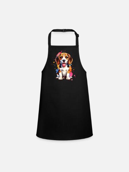Cadeau Beagle - Tablier Enfant - noir - Devant