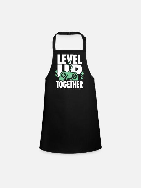 Manette de jeu Level Up Together - Tablier Enfant - noir - Devant
