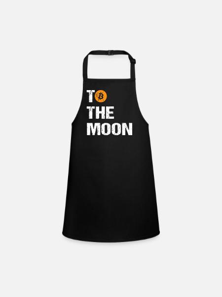 Bitcoin to the moon Bitcoin - Children's Apron - black - Front