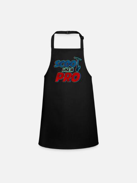 Scoot like a Pro! Cool gift for stunt scooters - Children's Apron - black - Front