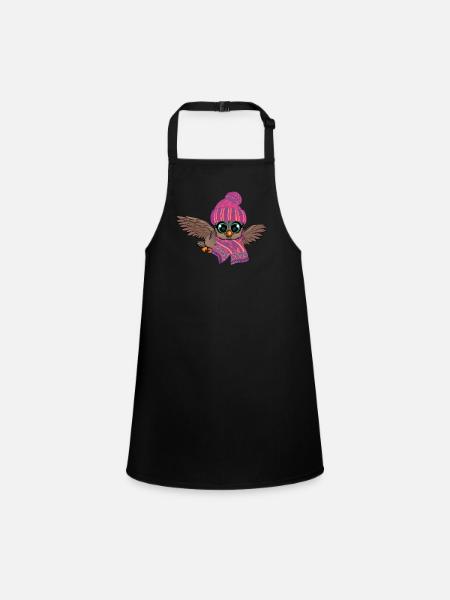 Hibou des Glaces Engelures Automne Hiver - Tablier Enfant - noir - Devant
