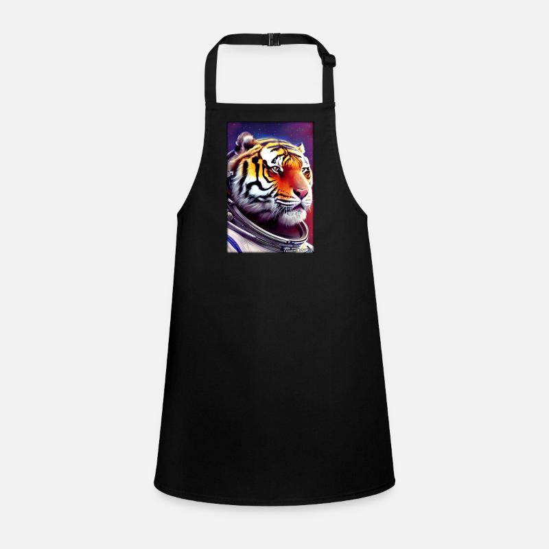 Tiger Big Cat Astronaut Future Sci-Fi Technology Children's Apron