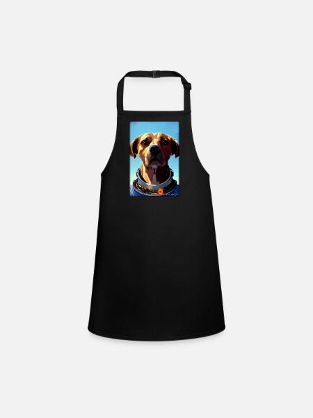 Dog Pet Astronaut Future Sci-Fi Technology - Tablier Enfant - noir - Devant