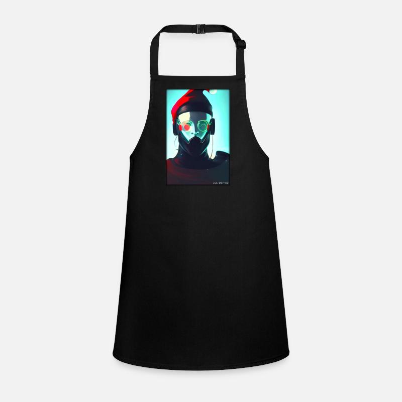Père Noël Noël Future Cyber Neon Punk Tablier Enfant