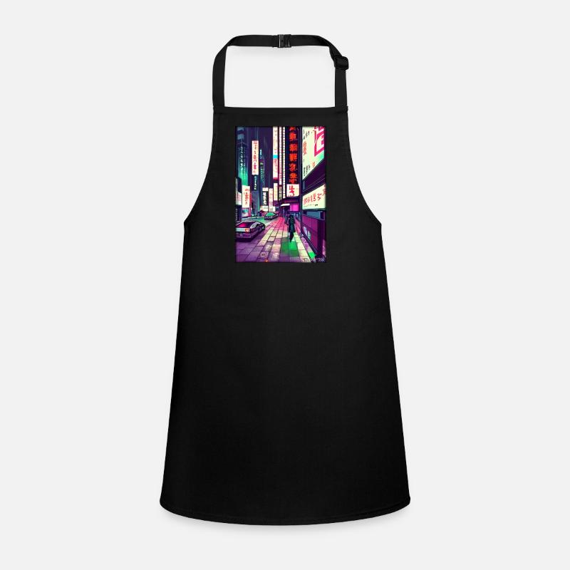 Tokyo City City Cyber Punk Future Sci-Fi Asia Children's Apron