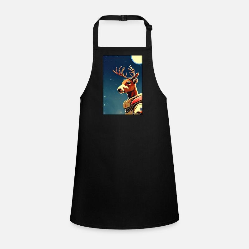 Reindeer Astronaut Future Sci-Fi Technology Children's Apron