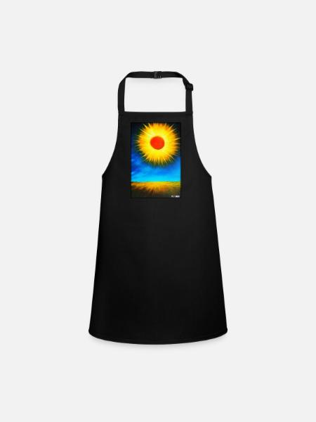 Sonne Sommer Natur Urlaub Sonnenschein Sonnenlicht - Schürze für Kinder - Schwarz - Vorne