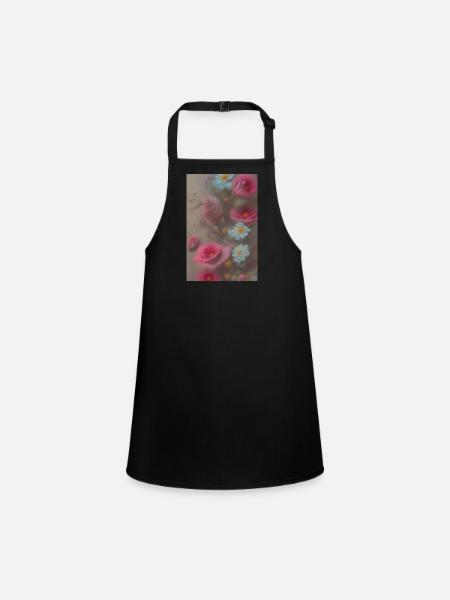 Art floral - Tablier Enfant - noir - Devant