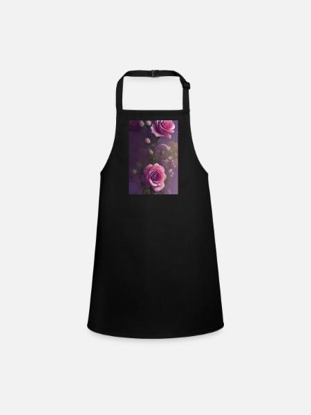 Art floral - Tablier Enfant - noir - Devant