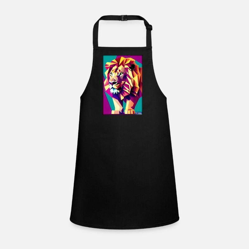 Leo Polygon Arc-en-ciel coloré sauvage Faune sauvage Tablier Enfant