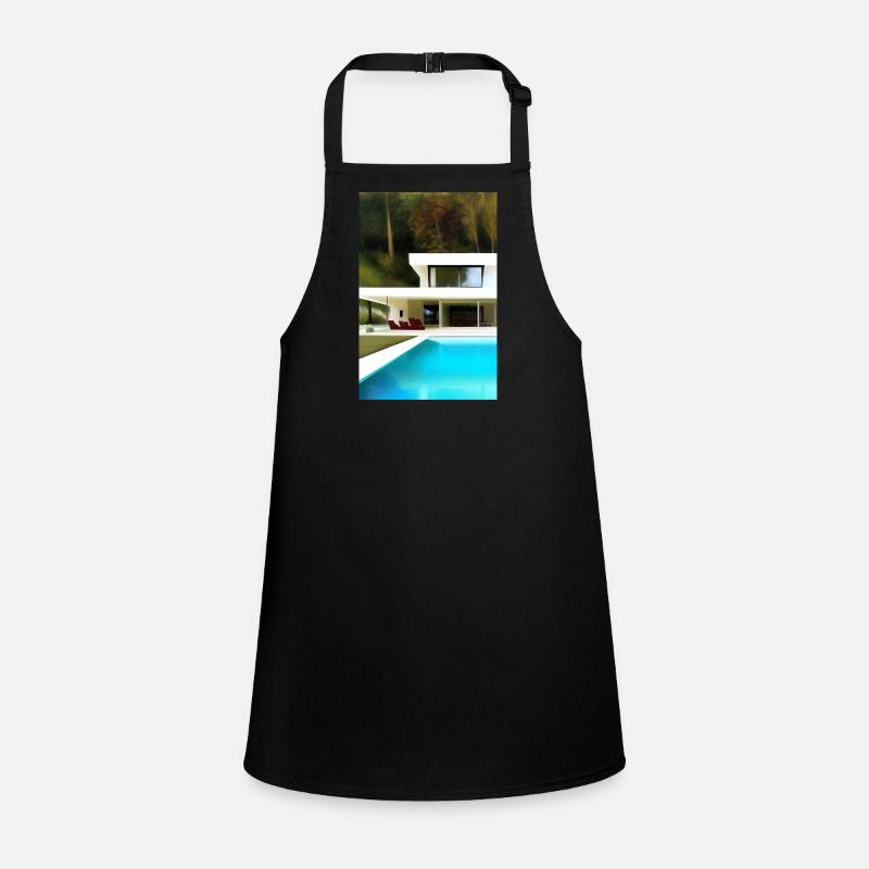 White villa with pool Children's Apron