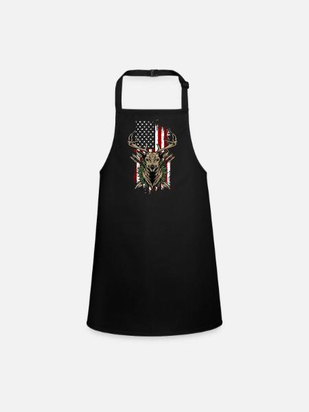 Hunter Distressed American Flag Lovers Vintage - Tablier Enfant - noir - Devant