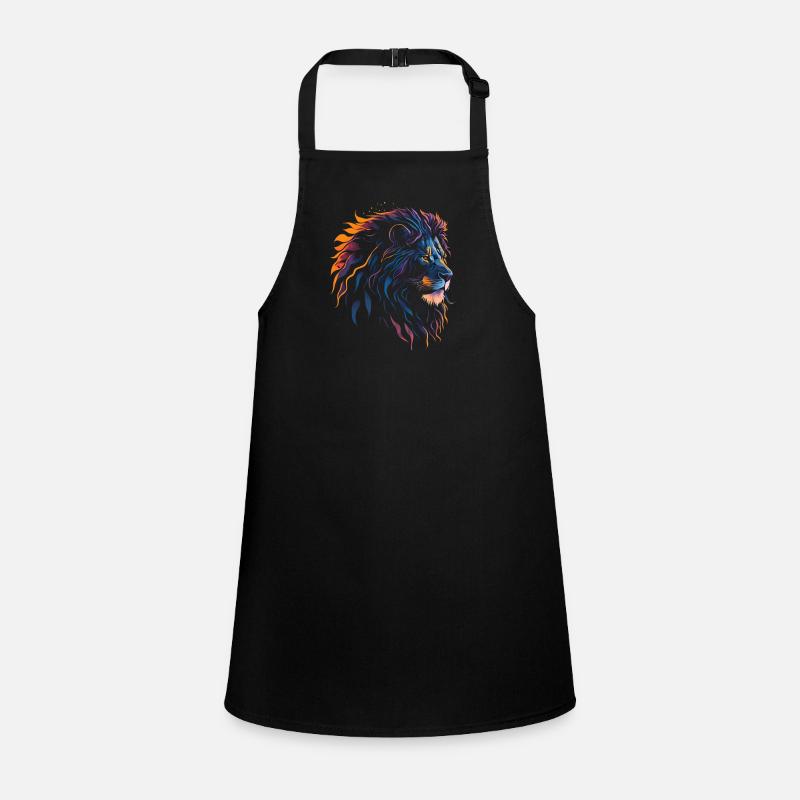 Regal Majesty: Lion Silhouette at Sunset Children's Apron