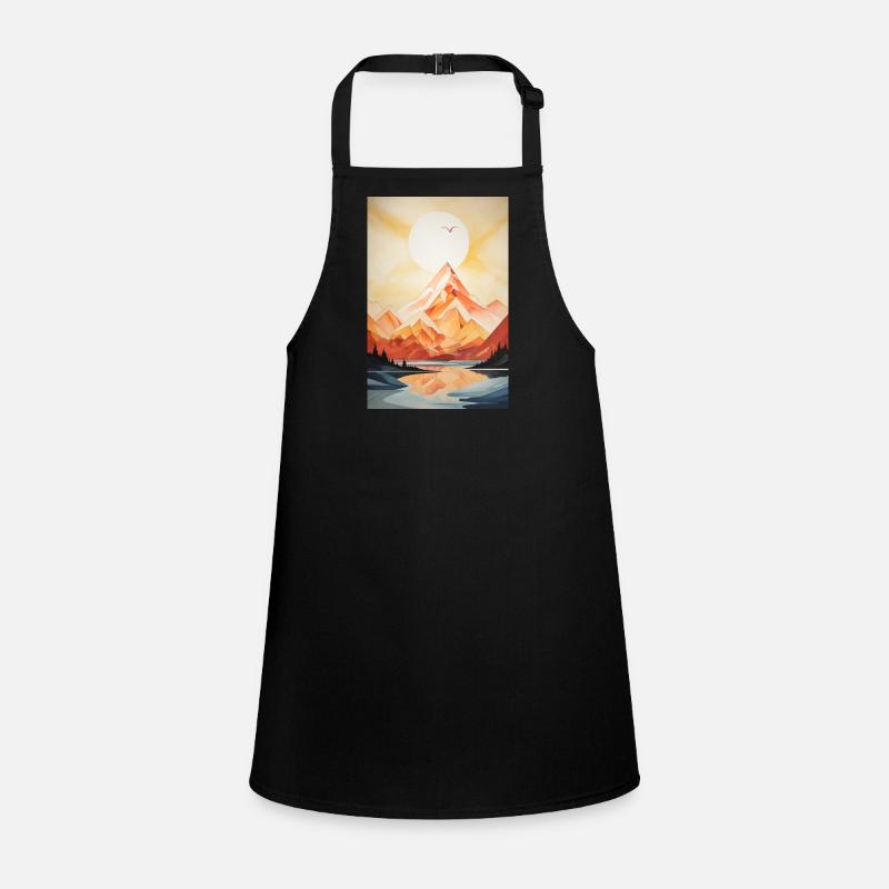 Mountain Landscape with Sunset Children's Apron