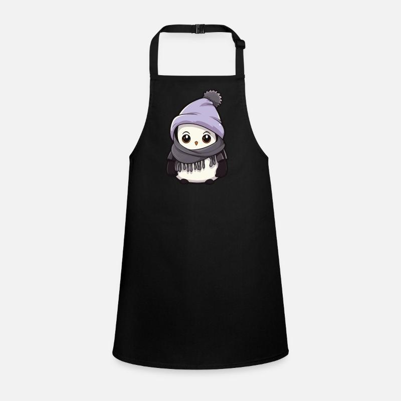 Penguin Winter Comic Children's Apron