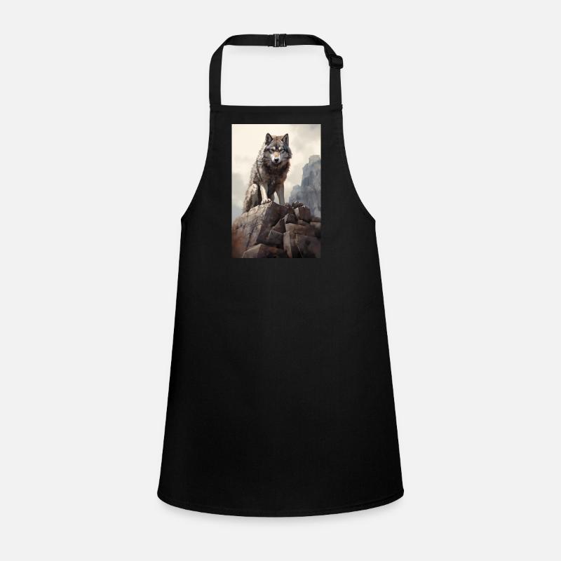Wolf Illustration Children's Apron
