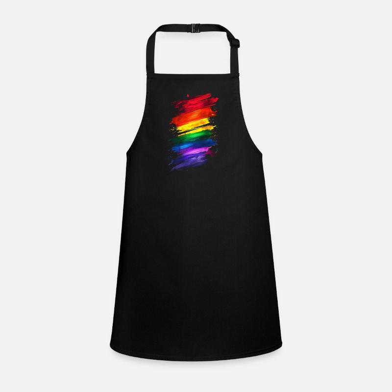 Abstraktes Rainbow Pride Design - Lebendige Kunst Schürze für Kinder