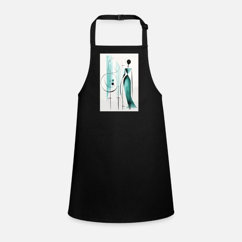 Teal Geometry Silhouette Children's Apron