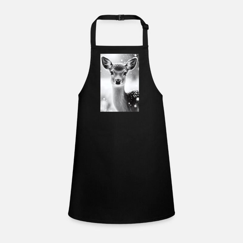 Tranquil Deer in Snowy Forest Children's Apron