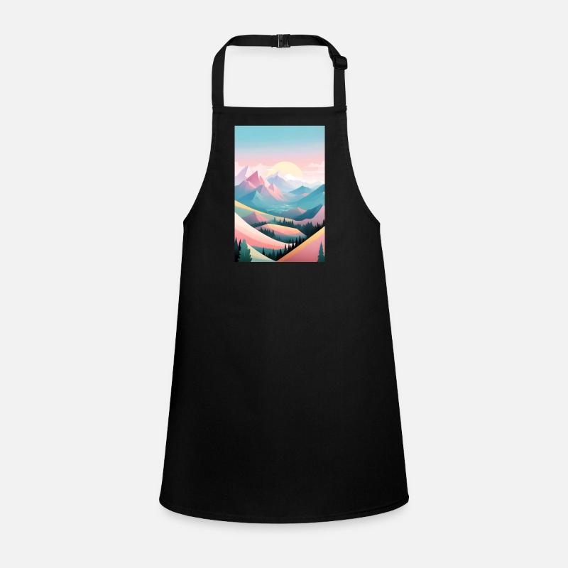 Mountain panorama in delicate colours - Horizont Berge Children's Apron