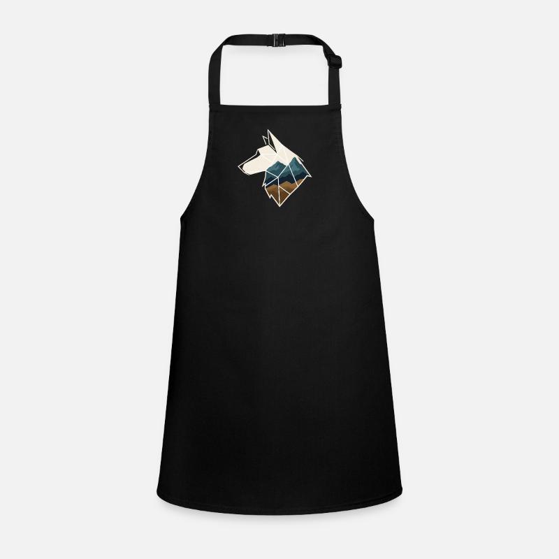 Geometric Wolf Children's Apron