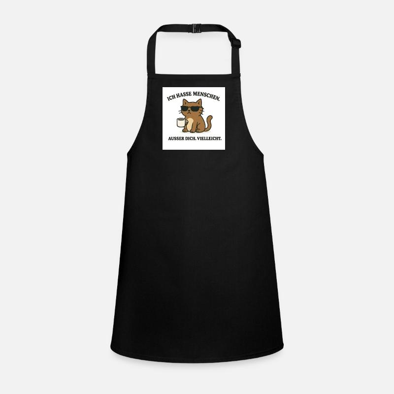 Cat Theme with Coffee Mug and Sunglasses Children's Apron