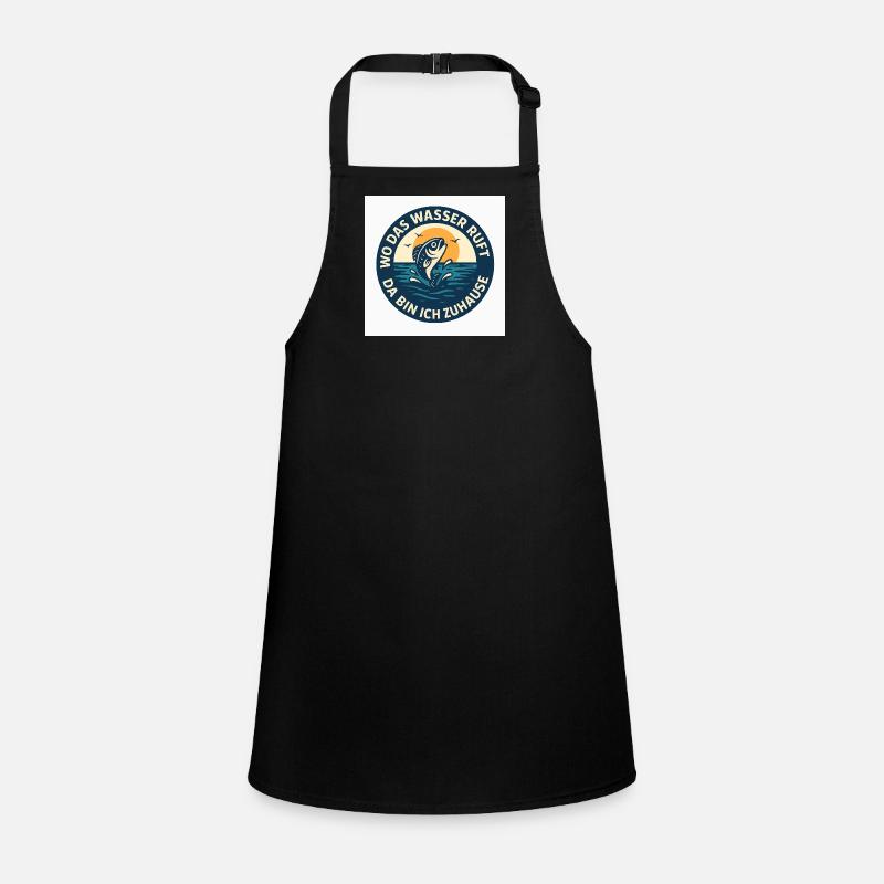 Water saying with fish and sunset Children's Apron