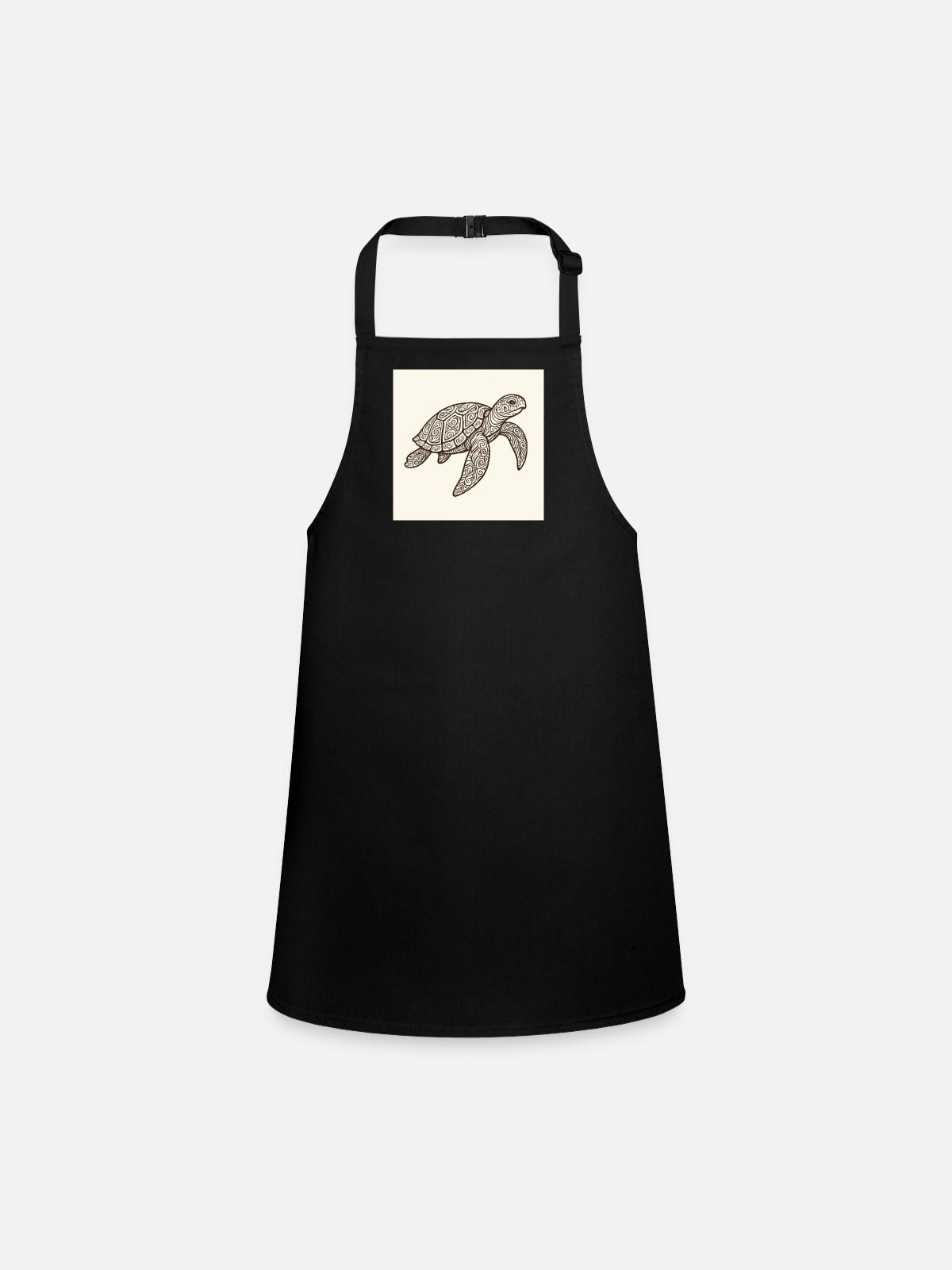 Turtle Bay - Children's Apron - black - Front