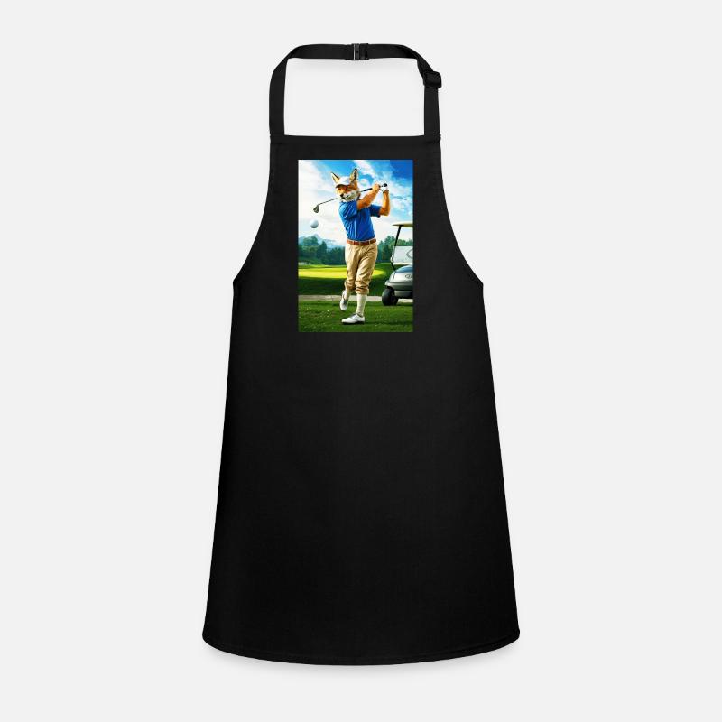 Humanoid Coyote Golfer in Action Children's Apron