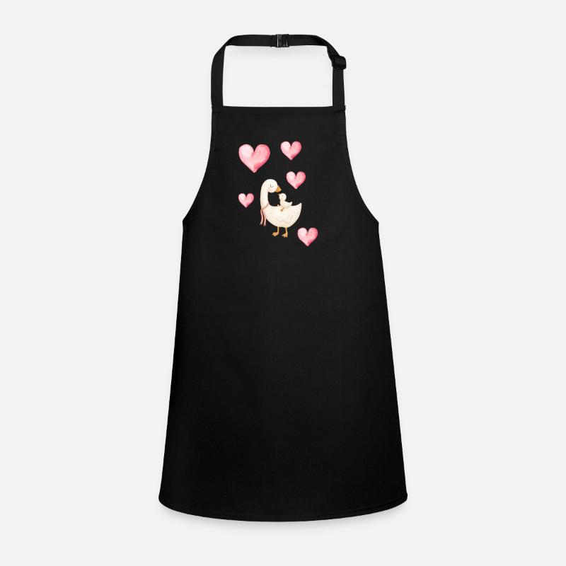 Maman Canard et Petit Coeur Tablier Enfant