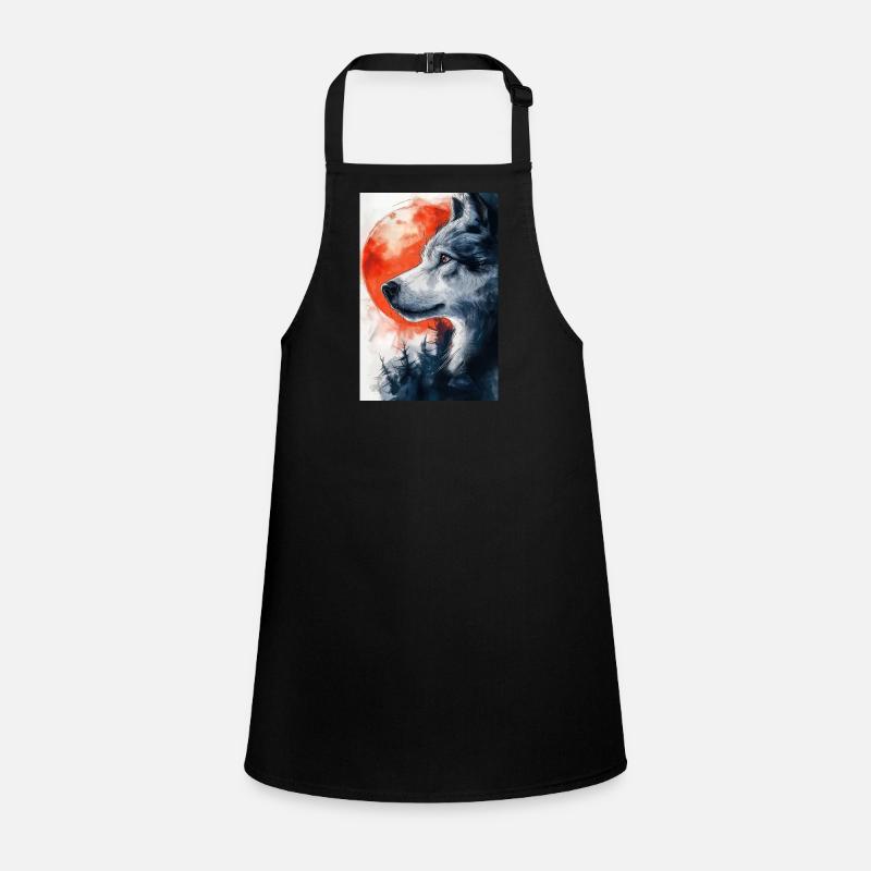 Illustration eines Wolfes Schürze für Kinder