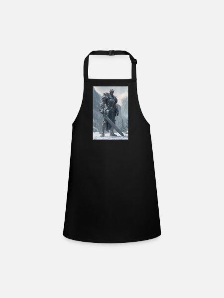 Warlord Frost Armor - Children's Apron - black - Front