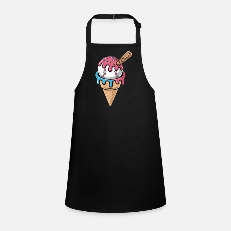 Baseball Eiscreme Waffel Mit Schlaeger Streuseln Children's Apron