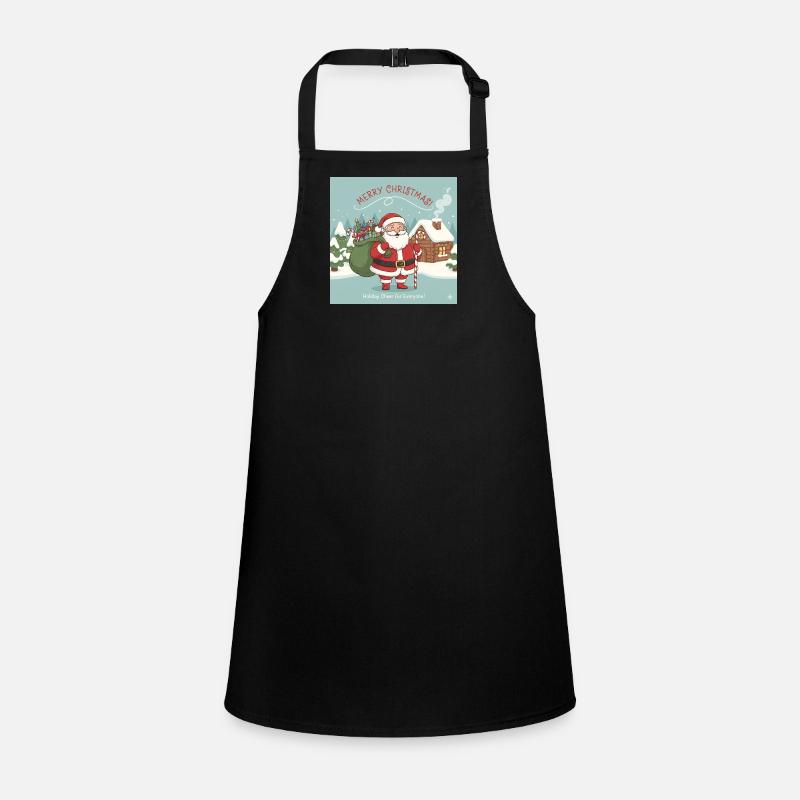 Christmas Santa with sack and candy cane Children's Apron