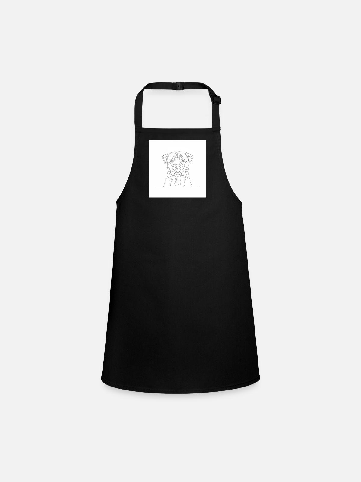 Rottweiler - Children's Apron - black - Front