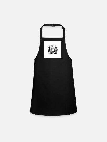 Super Paws Band Cats - Children's Apron - black - Front
