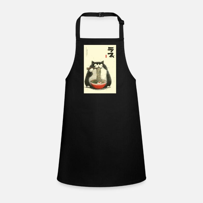 Nudelnde Katzen-Ramen Schürze für Kinder