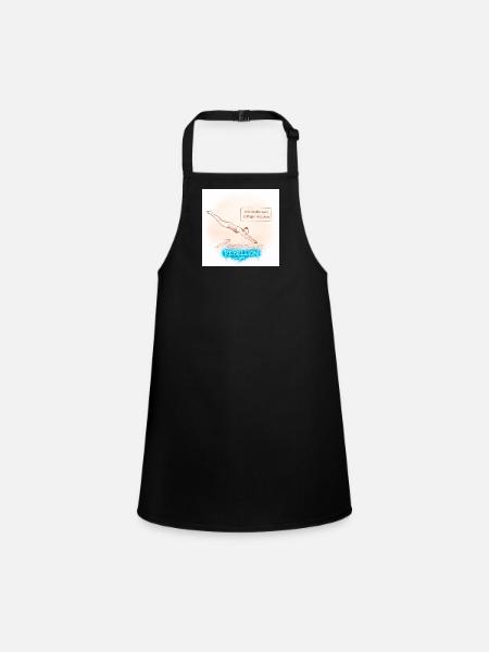 Poolside Rebellion - Children's Apron - black - Front