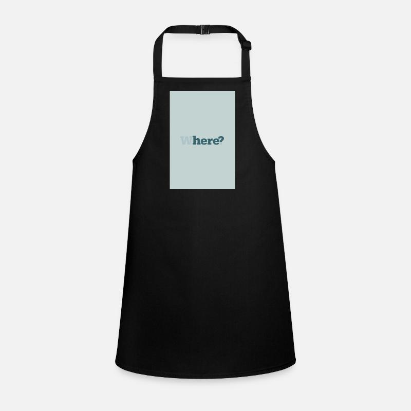 Where? – Modern Minimal Poster Children's Apron