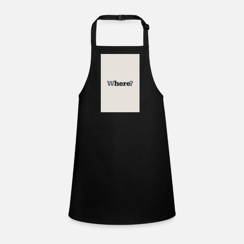 Where? – Modern Minimal Poster Children's Apron