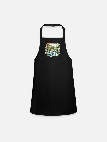 Hello, fellows! Southern Germany Landscape - Children's Apron - black - Front