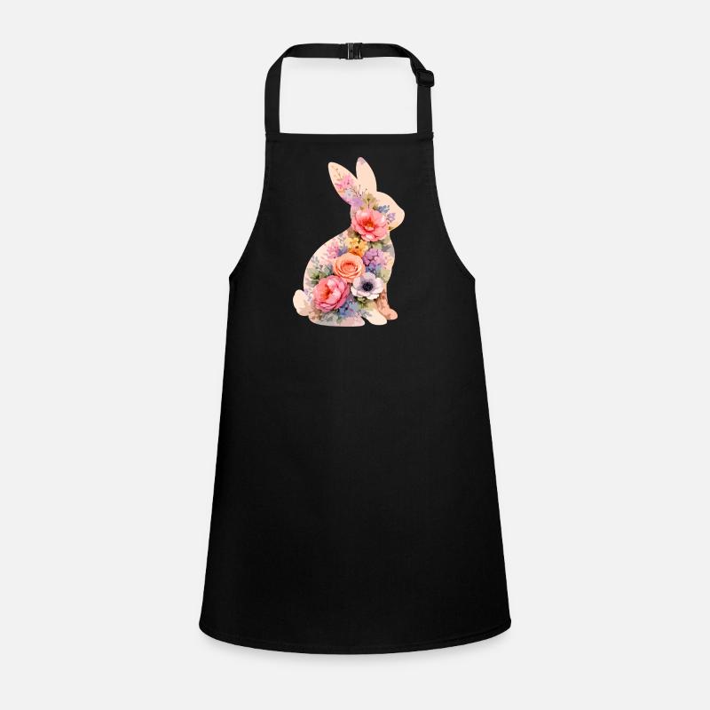 Bunny Pastel Flowers Children's Apron