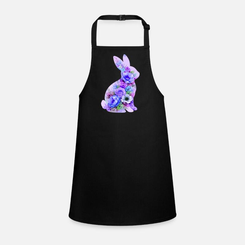 Hase Pastell Blumen Schürze für Kinder