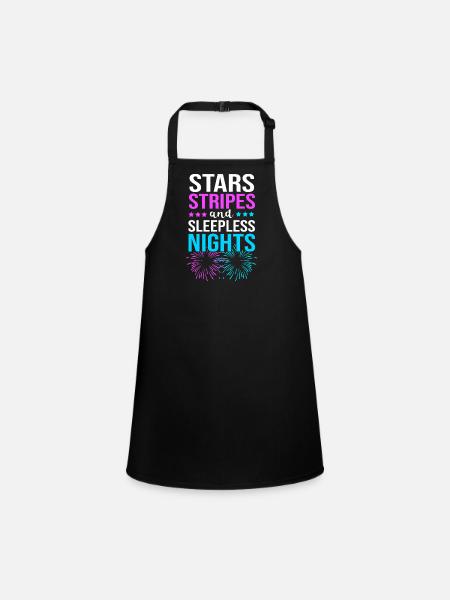 Baby Shower July - Children's Apron - black - Front