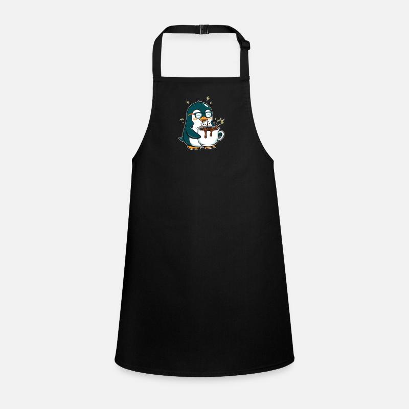 Koffein-Pinguin: Eiskalt & Hochgefahren Children's Apron