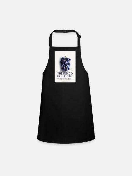 Indigo Collective Grapes Label - Tablier Enfant - noir - Devant
