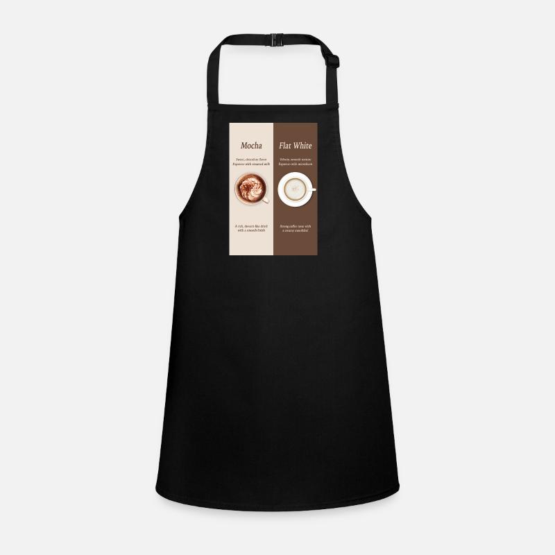 Mocha vs Flat White Coffee Poster Schürze für Kinder