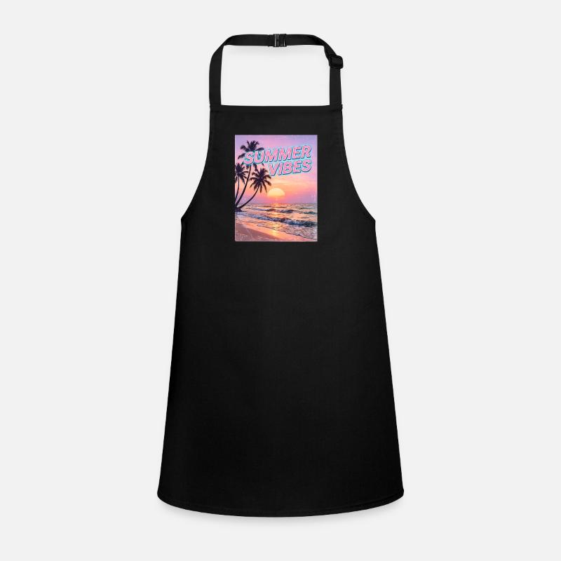 Summer Vibes Retro Sunset Beach Tablier Enfant